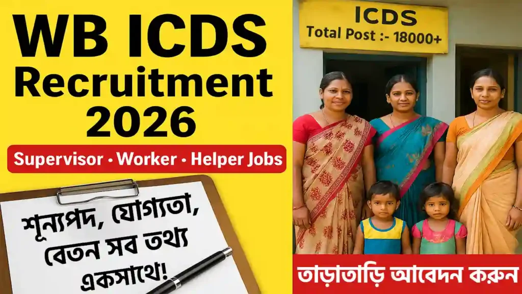 WB ICDS Recruitment 2026